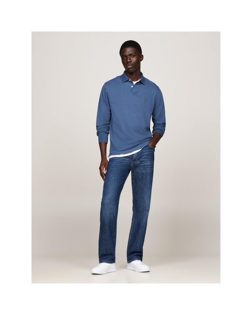 Tommy Hilfiger Blue 1985 Long Sleeve Polo Shirt for men