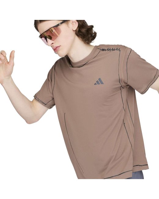 Adidas Brown Running Unitefit T-Shirt for men