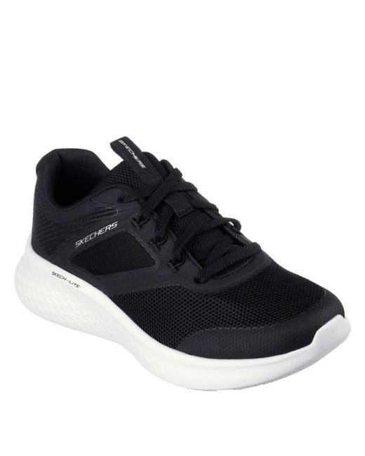 Skechers Blue Hotmelt Overlay Mesh Lace Up W Slip On Trainers