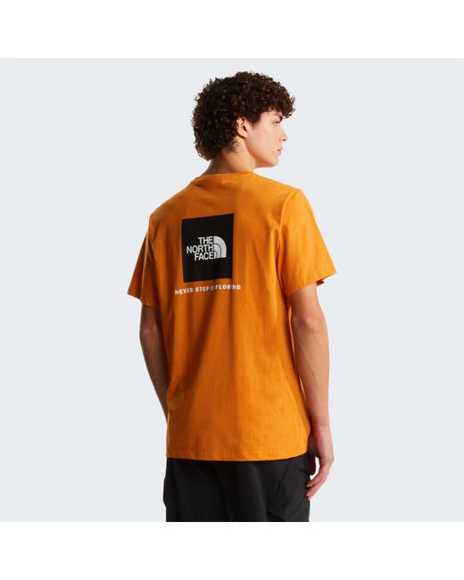 The North Face Orange Never Stop Exploring Regular Fit T-Shirt for men