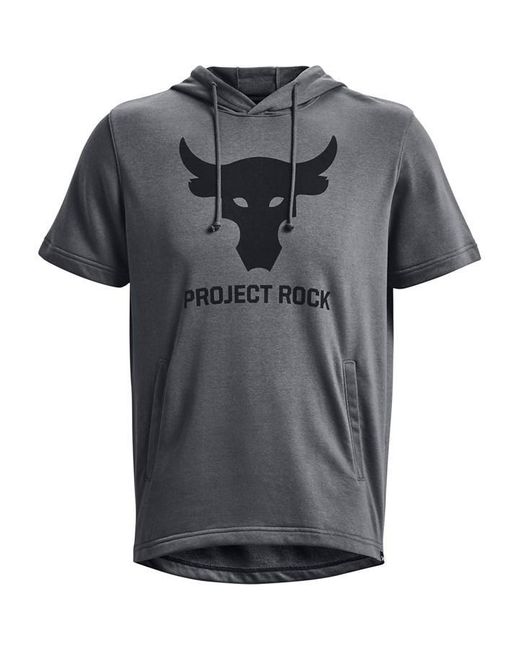 Under Armour Gray Armour Pjt Rock Terry Ss Hd Hoody for men