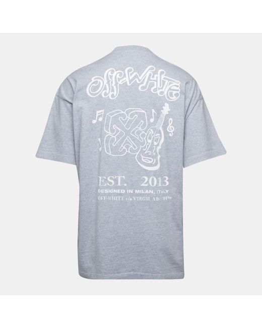 Off-White c/o Virgil Abloh Blue Off Off Hl_Music Tee for men