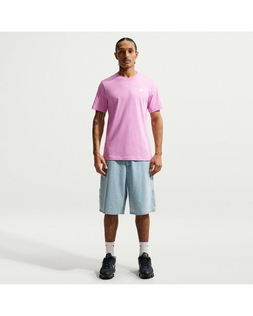 Nike Purple Sportswear Club T-Shirt for men