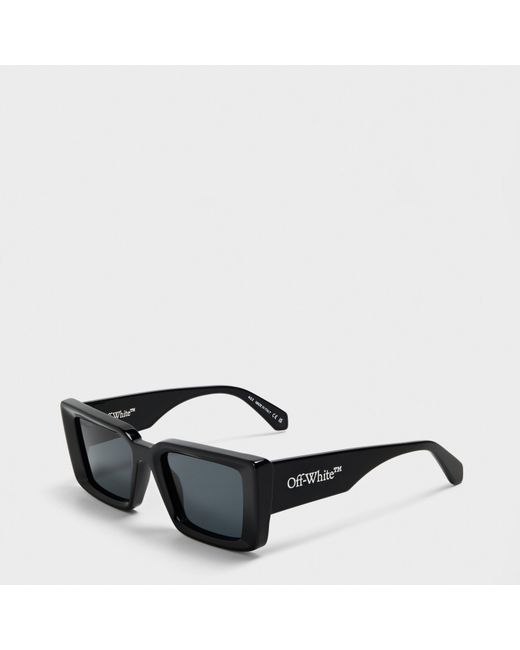 Off-White c/o Virgil Abloh Black Geometric Square Sunglasses