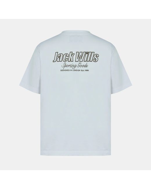 Jack Wills Blue Jw Graphic Cotton Short Sleeve Crew Neck T-Shirt for men