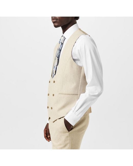 Without Prejudice Natural Wp Archer Donegal Waistcoat for men