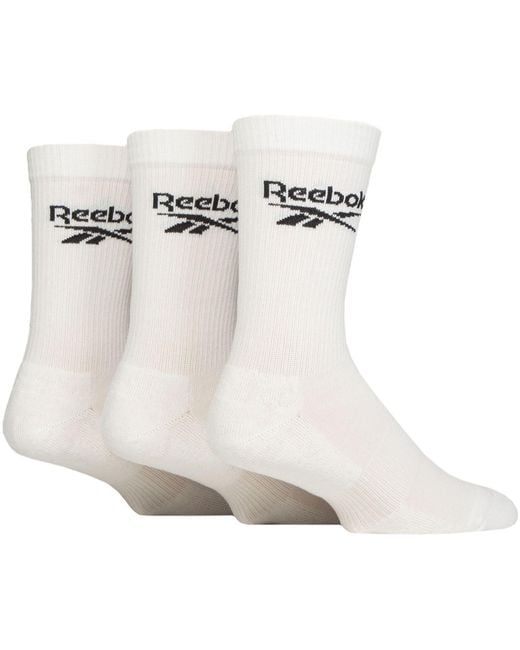 Reebok White Core Crew Socks