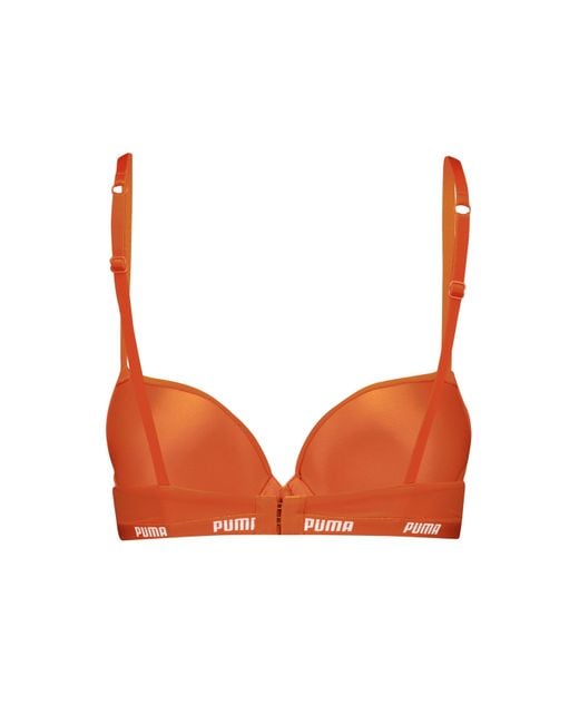 PUMA Orange Push Up Bra