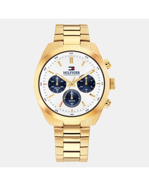 Tommy Hilfiger Metallic Hudson Stainless Steel Chronograph Analogue Quartz Watch for men