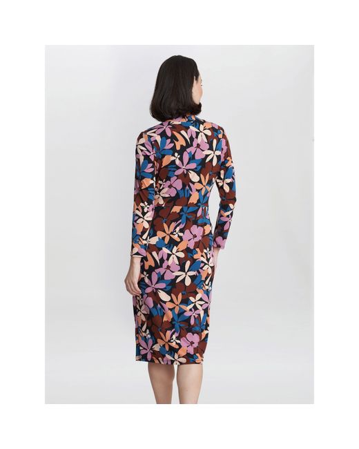 Gina Bacconi Blue Isobel Jersey Wrap Dress
