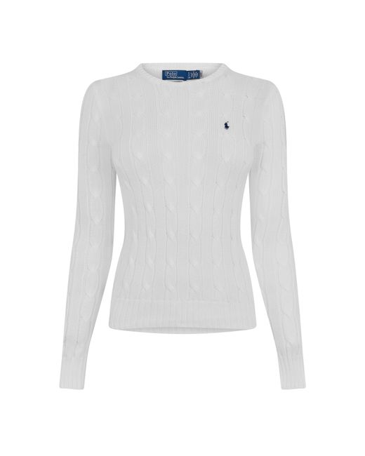 Polo Ralph Lauren Gray Cable-Knit Jumper