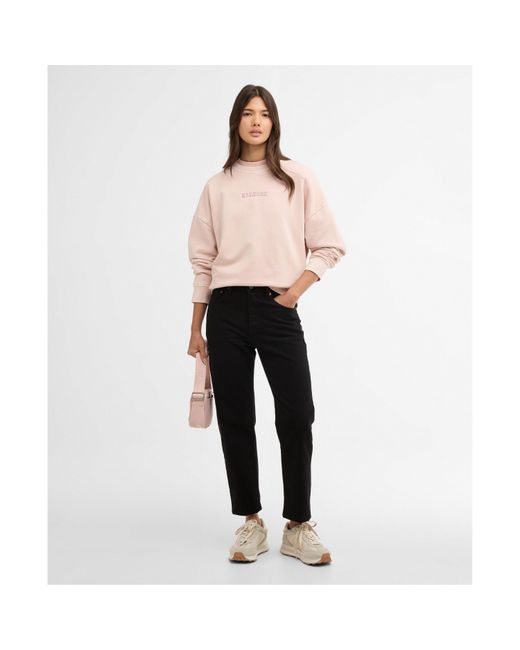 Barbour Pink Crew Sweatshirt
