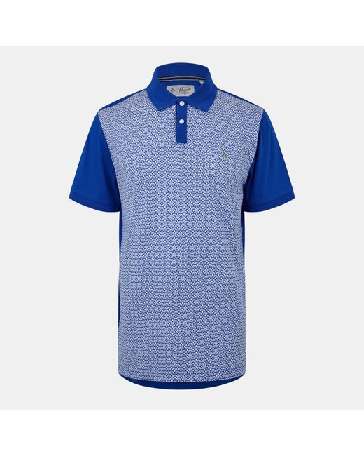 Original Penguin Blue Short Sleeve Breathable Polo Shirt for men