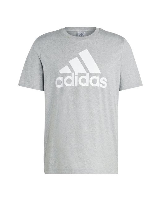 Adidas Gray Graphic Logo T-Shirt for men
