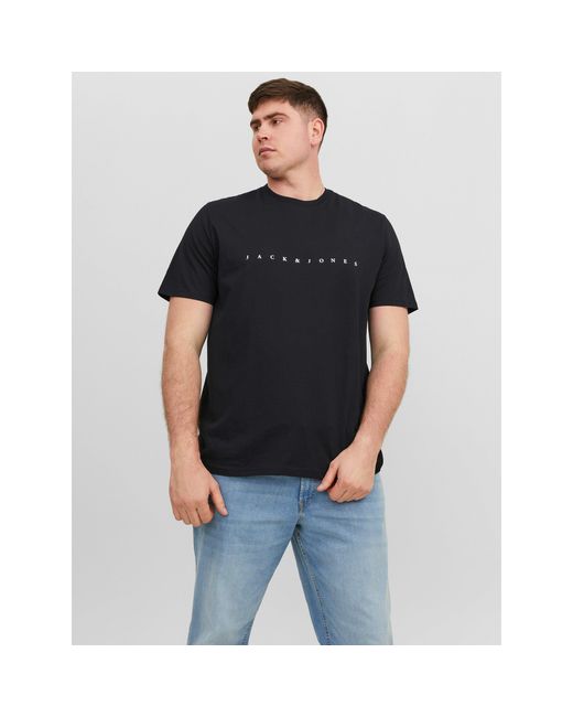 Jack & Jones Black Jack+ Star T-Shirt Plus Size for men