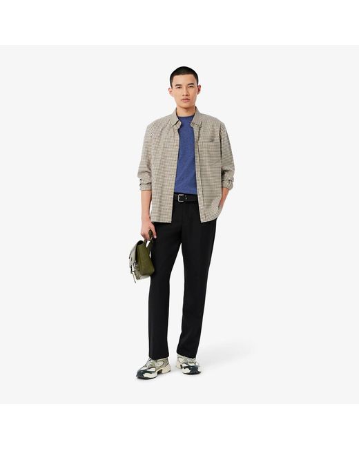 Lacoste Blue Mercerized Cotton T-Shirt for men