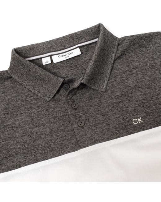 Calvin Klein White Colour Block Polo Shirt for men