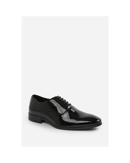 Where's That From Black Nick Oxford Wide Fit Lace Up Work Dress Shoes for men