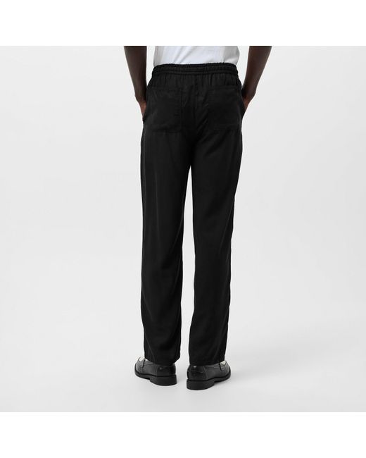 Albam Black Herringbone Drawstring Trousers for men