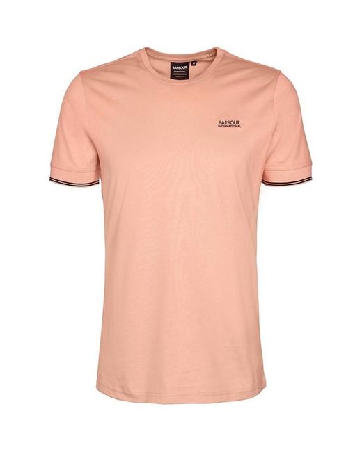 Barbour Pink Philip Tipped T-shirt for men