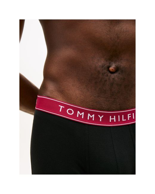 Tommy Hilfiger Black 5-Pack Essential Logo Waistband Trunks for men