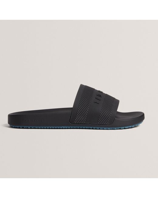 Ted Baker Black Pool Sliders for men