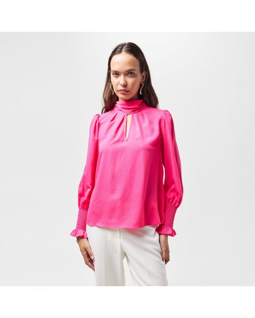 French Connection Pink Crepe Blouse