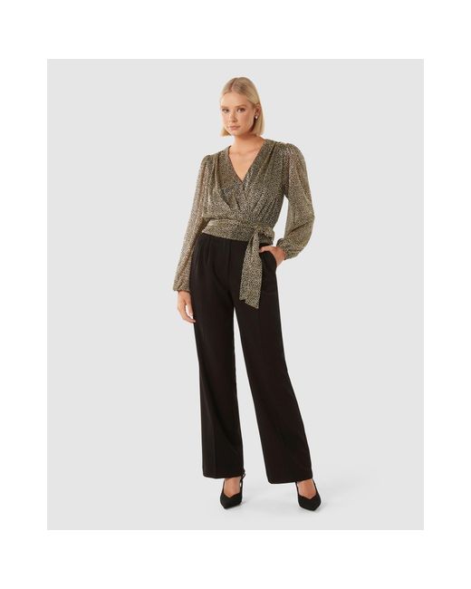 Forever New Multicolor Swathi Tie Wrap Blouse