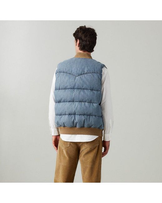Levi's Blue Levi's Wstrn Puff Vst for men