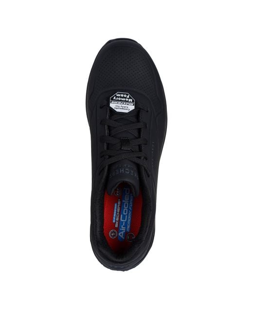 Skechers Blue Lace Up Athletic Safety Steel Toe Cap Boots for men