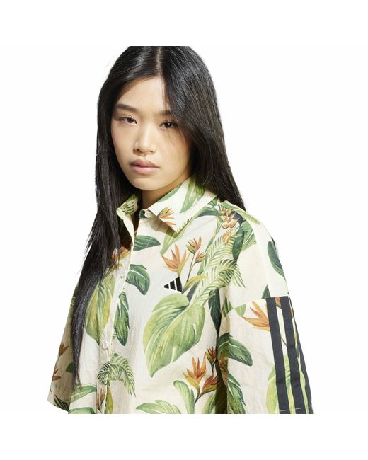 Adidas Metallic Farm Short Sleeve Patterned Shirt