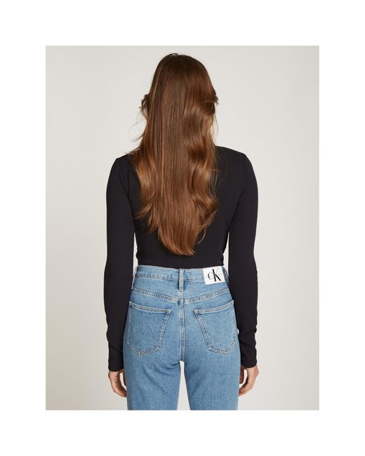 Calvin Klein Blue Polo Buttoned Bodysuit