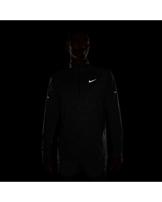 Nike Gray Stride Dri-Fit 1/4-Zip Running Top for men