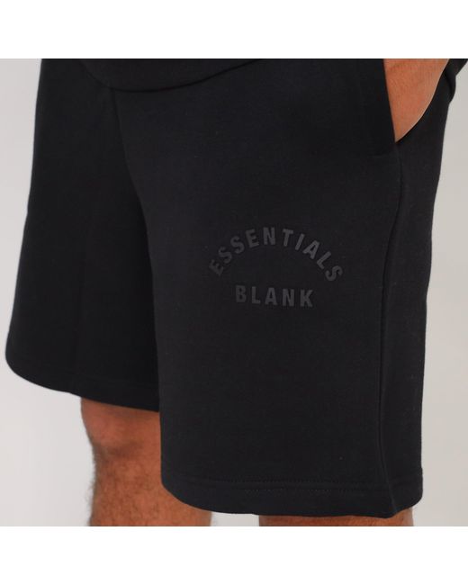 Blank Essentials Black Blank Arch Hd Print Short for men