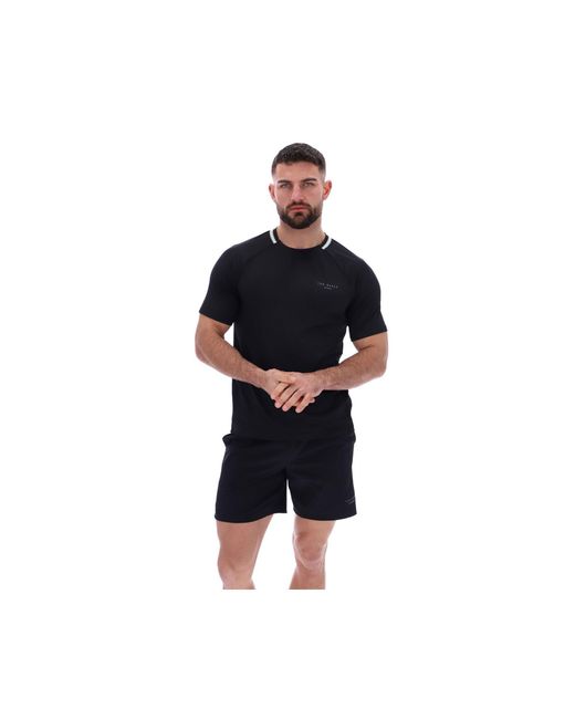 Ted Baker Black Harrison Aeroflow Training T-Shirt for men