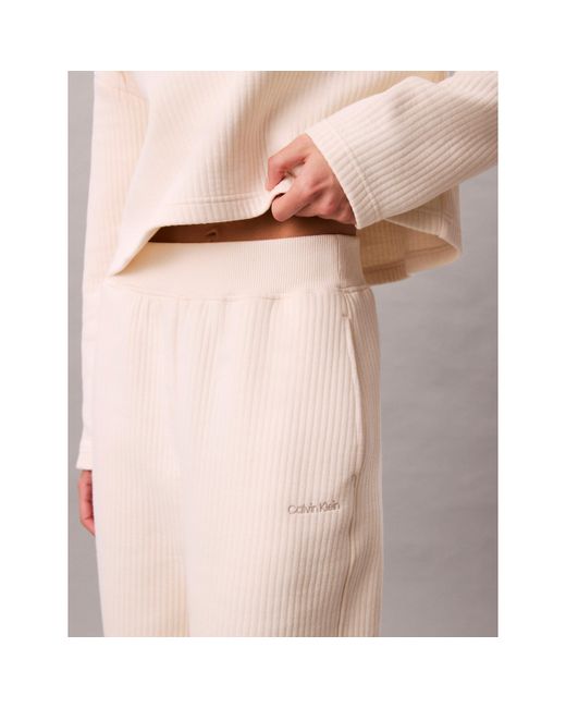 Calvin Klein White Calvin Qultd Joggers Ld54