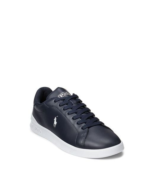 Polo Ralph Lauren Black Heritage Court Low-Top Trainers for men