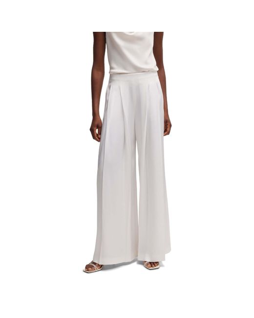 Boss White Tetosa Trousers