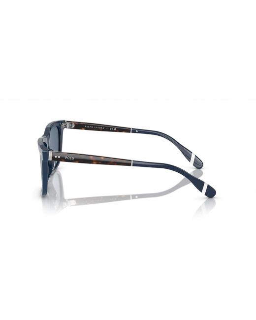 Polo Ralph Lauren Blue Rectangle Sunglasses for men