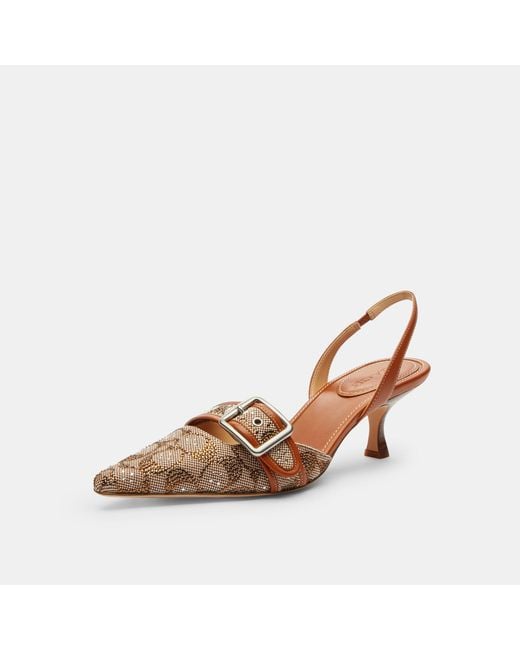 COACH Brown Slingbacks