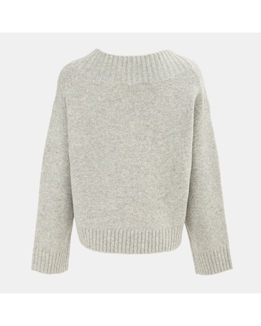 Miso Gray V Neck Knit Jumper