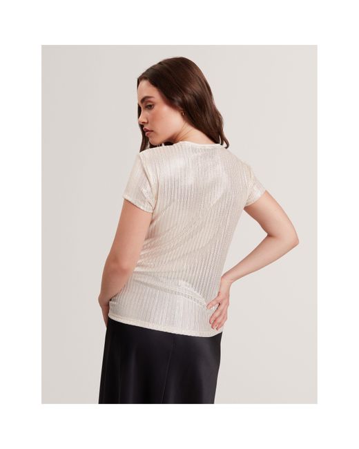 Ted Baker Natural Metallic Slim Fit T-Shirt