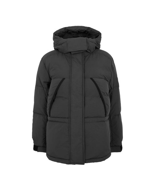 Timberland Black Down Puffer Long Puffer Jacket