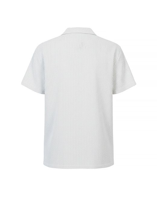 Brave Soul White Revere Collar Short Sleeve Patterned Shirt for men