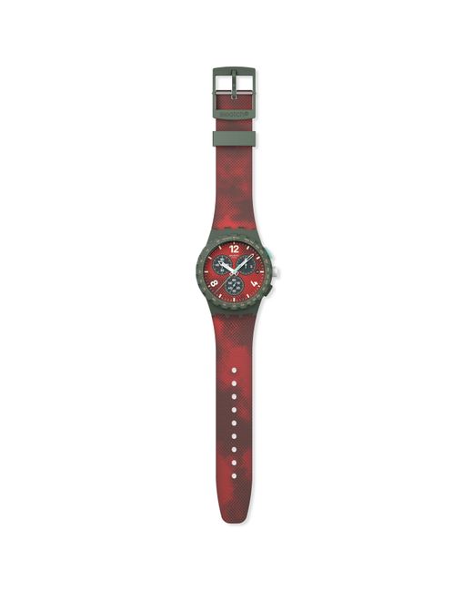 Swatch Red Essentials Quartz Analogue Watch