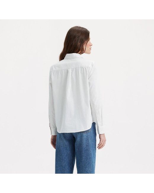 Levi's White Long Sleeve Oxford Shirt