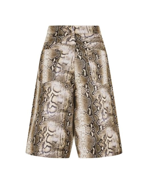 Jaded London Natural Faded Animal Print Jorts
