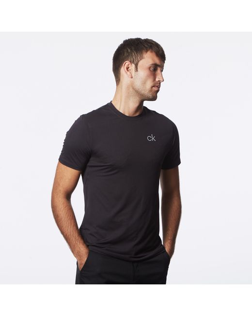 Calvin Klein Black S Newport Tee Moisture Wicking Lightweight T-shirt for men