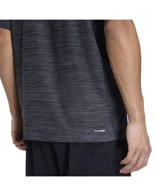 Adidas Black Train Essentials Stretch Training T-Shirt for men