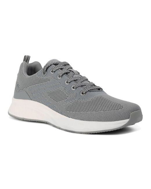Regatta Gray Marine Woven Knit Classic Low-Top Trainers